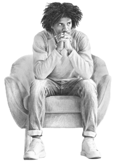 man sitting on chair